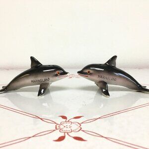 Vintage 1960's Marinelane "Dolphins" Salt and Pepper Shaker Set- Japan